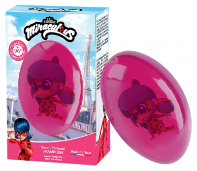 Le Comptoir du Bain X Miraculous Savon Solide Figurine Marinette 75 Grammes - Senteur : Framboise Ladybug