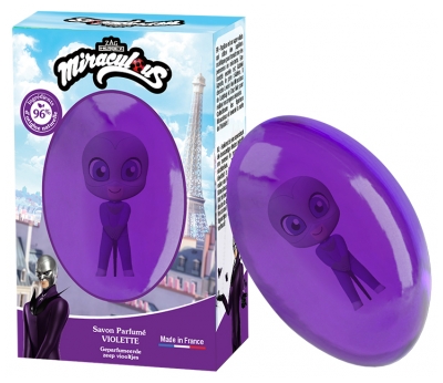 Le Comptoir du Bain X Miraculous Savon Solide Figurine Marinette 75 Grammes - Senteur : Violette Papillon
