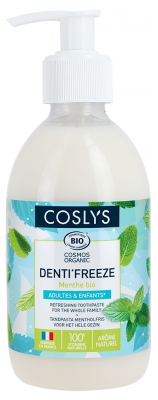 Coslys Denti'Freeze Dentifrice Adultes & Enfants Menthe Bio 350 g