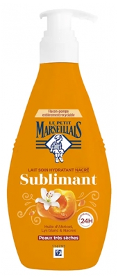 Le Petit Marseillais Lait Soin Hydratant Nacré Sublimant pour les Peaux Très Sèches 250 ml