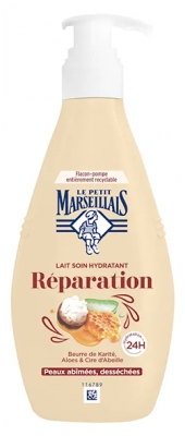 Le Petit Marseillais Lait Soin Hydratant Réparation pour les Peaux Abîmées Desséchées 250 ml