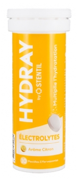 Stentil HYDRAY Électrolytes Solution d'Hydratation 10 Pastilles - Arôme : Citron