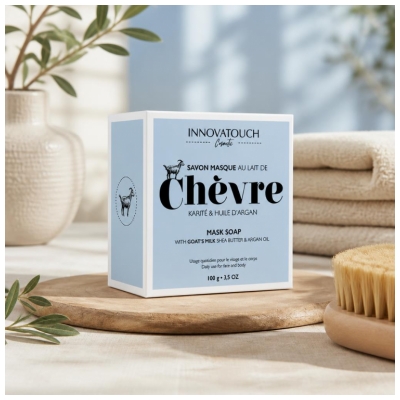 Innovatouch Savon Masque au Lait de Chèvre Visage & Corps 100 g