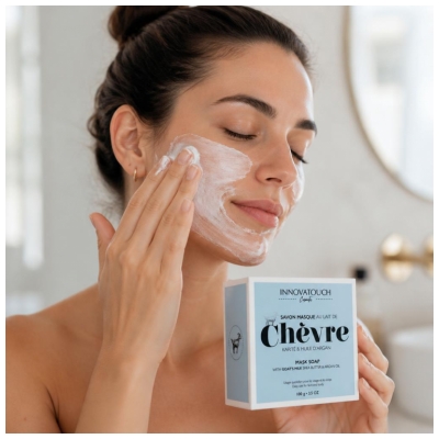 Innovatouch Savon Masque au Lait de Chèvre Visage & Corps 100 g