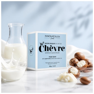 Innovatouch Savon Masque au Lait de Chèvre Visage & Corps 100 g