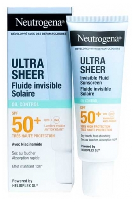 Neutrogena Oil Control Fluide Invisible Solaire Absorption Rapide SPF50+ 50 ml