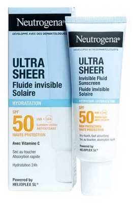 Neutrogena Ultra Sheer Hydratation Fluide Invisible Solaire Absorption Rapide SPF50 50 ml