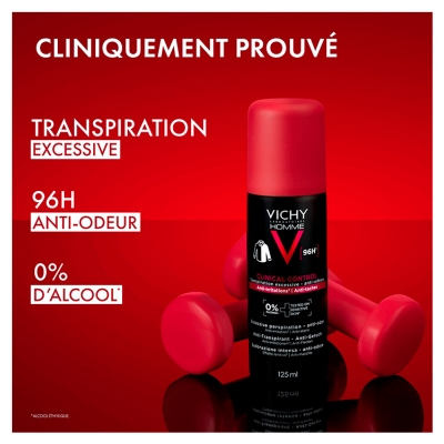 Vichy Homme Clinical Control Anti-Transpirant Anti-Odeurs 125 ml