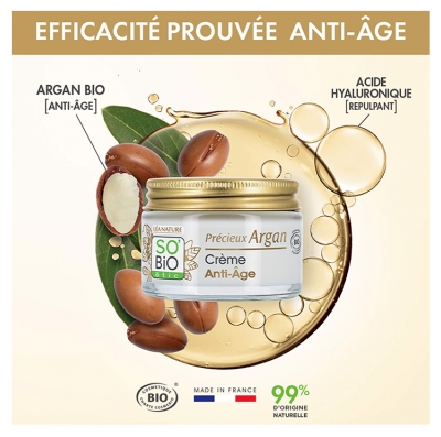 Léa Nature SO BIO étic Précieux Argan Crème Anti-Âge Biologique 50 ML