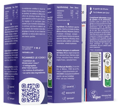 Nutri&Co Mélatonine Sommeil 20 ml