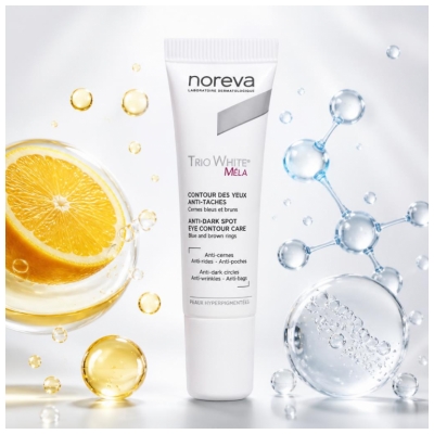 Noreva Trio White Mela Contour des Yeux Anti-Taches Cernes Bleus et Bruns10 ml