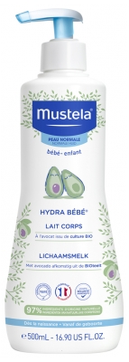 Mustela Hydra Bébé Lait Corps à l'Avocat Bio 500 ml