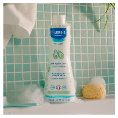 Mustela Bain Mousse Éveil à l'Avocat Bio 750 ml