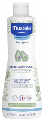 Mustela Bain Mousse Éveil à l'Avocat Bio 750 ml