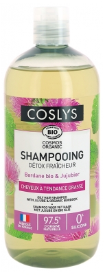 Coslys Shampoing Détox Fraîcheur Cheveux à Tendance Grasse Bio 500 ml