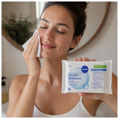 Nivea Lingettes Démaquillantes Fraîcheur Visage 25 Unités
