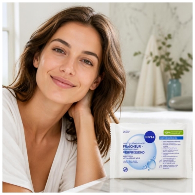 Nivea Lingettes Démaquillantes Fraîcheur Visage 25 Unités