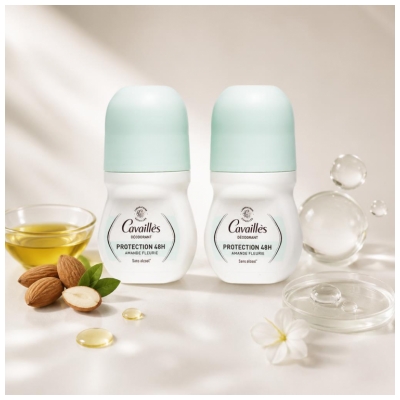 Cavaillès Déodorant Protection 48H Roll-On Lot de 2 x 50 ml