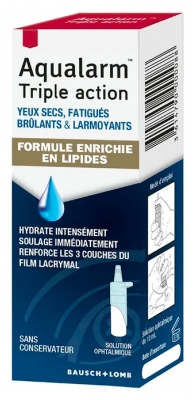 Bausch + Lomb Aqualarm Triple Action Nuit Yeux 10 ml