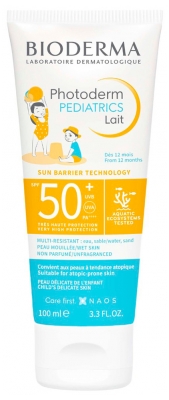Bioderma Photoderm Pediatrics Lait Enfants SPF50+ Peaux Délicates 100 ml