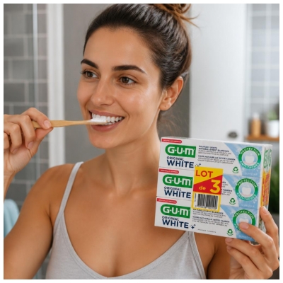 GUM Original White Dentifrice 3 x 75 ml