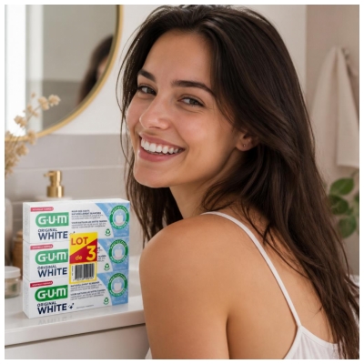 GUM Original White Dentifrice 3 x 75 ml