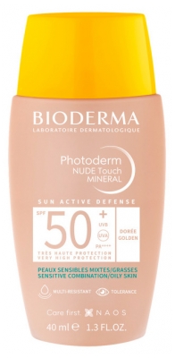 Bioderma Photoderm Nude Touch Sun Activ Défense SPF50+ 40 ml - Teinte : Dorée