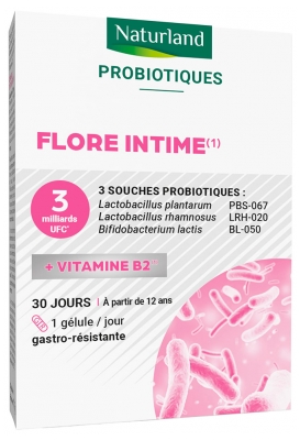 Naturland Probiotiques Flore Intime 30 Gélules Gastro Résistante