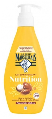 Le Petit Marseillais Lait Soin Hydratant Nutrition pour les Peaux Très Sèches 400 ml