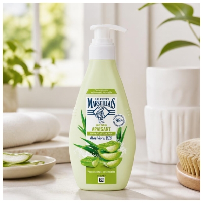 Le Petit Marseillais Lait Soin Apaisant Hydratation 48H Peaux Sèches et Sensibles 250 ml