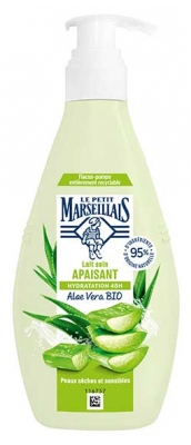 Le Petit Marseillais Lait Soin Apaisant Hydratation 48H Peaux Sèches et Sensibles 250 ml