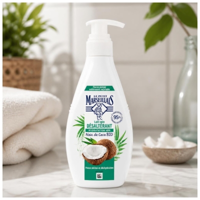 Le Petit Marseillais Lait Soin Désaltérant Hydratation 48H Peaux Sèches et Déshydratées 250 ml