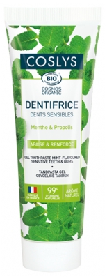 Coslys Dentifrice Dents Sensibles Menthe Bio 75 ml