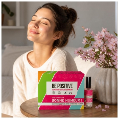Be Positive Coffret Eau de Parfum Harmony Fleur de Cerisier Bio 50 ml + 15 ml Offert