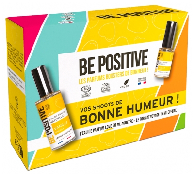 Be Positive Coffret Eau de Parfum Love Vanille Bio 50 ml + 15 ml Offert