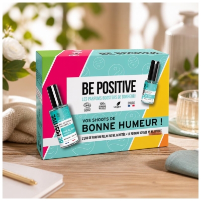 Be Positive Coffret Eau de Parfum Relax Thé Blanc Bio 50 ml + 15 ml Offert
