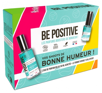 Be Positive Coffret Eau de Parfum Relax Thé Blanc Bio 50 ml + 15 ml Offert