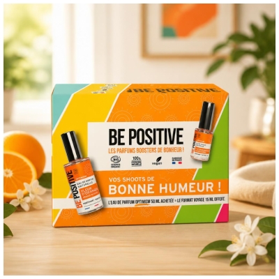 Be Positive Coffret Eau de Parfum Optimism Fleur d'Oranger Bio 50 ml + 15 ml Offert