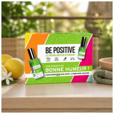 Be Positive Coffret Eau de Parfum Energy Cédrat Dynamisant Bio 50 ml + 15 ml Offert