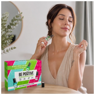 Be Positive Coffret Eaux de Parfum Notes Toniques Harmony Relax & Energy Bio 2 x 15 ml + 15 Offert