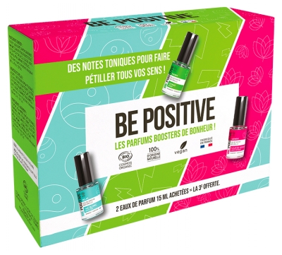 Be Positive Coffret Eaux de Parfum Notes Toniques Harmony Relax & Energy Bio 2 x 15 ml + 15 Offert
