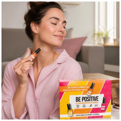 Be Positive Coffret Eaux de Parfum Essences Vitaminées Harmony Love & Optimism Bio 2 x 15 ml + 15 Offert