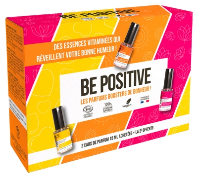 Be Positive Coffret Eaux de Parfum Essences Vitaminées Harmony Love & Optimism Bio 2 x 15 ml + 15 Offert