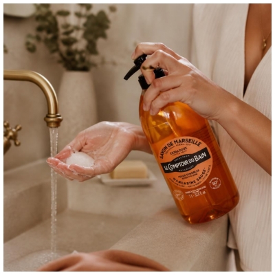 Le Comptoir du Bain Savon de Marseille Mandarine-Sauge 1 L