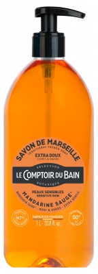 Le Comptoir du Bain Savon de Marseille Mandarine-Sauge 1 L