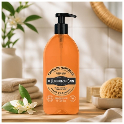 Le Comptoir du Bain Savon de Marseille Fleur d'Oranger Extra Doux 1 l