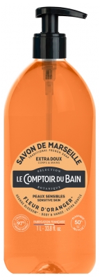 Le Comptoir du Bain Savon de Marseille Fleur d'Oranger Extra Doux 1 l