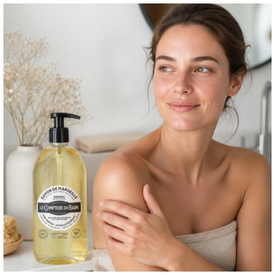 Le Comptoir du Bain Savon de Marseille Surgras Sans Parfum 1 l