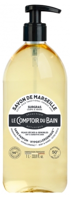 Le Comptoir du Bain Savon de Marseille Surgras Sans Parfum 1 l