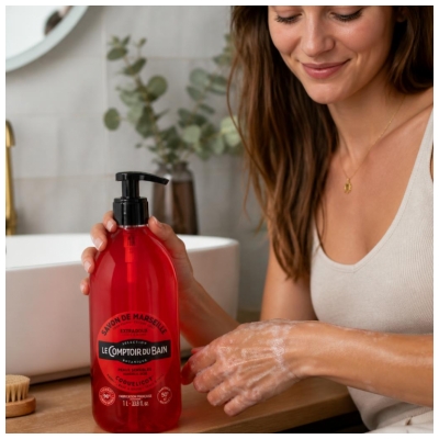 Le Comptoir du Bain Savon de Marseille Coquelicot Extra Doux 1 l